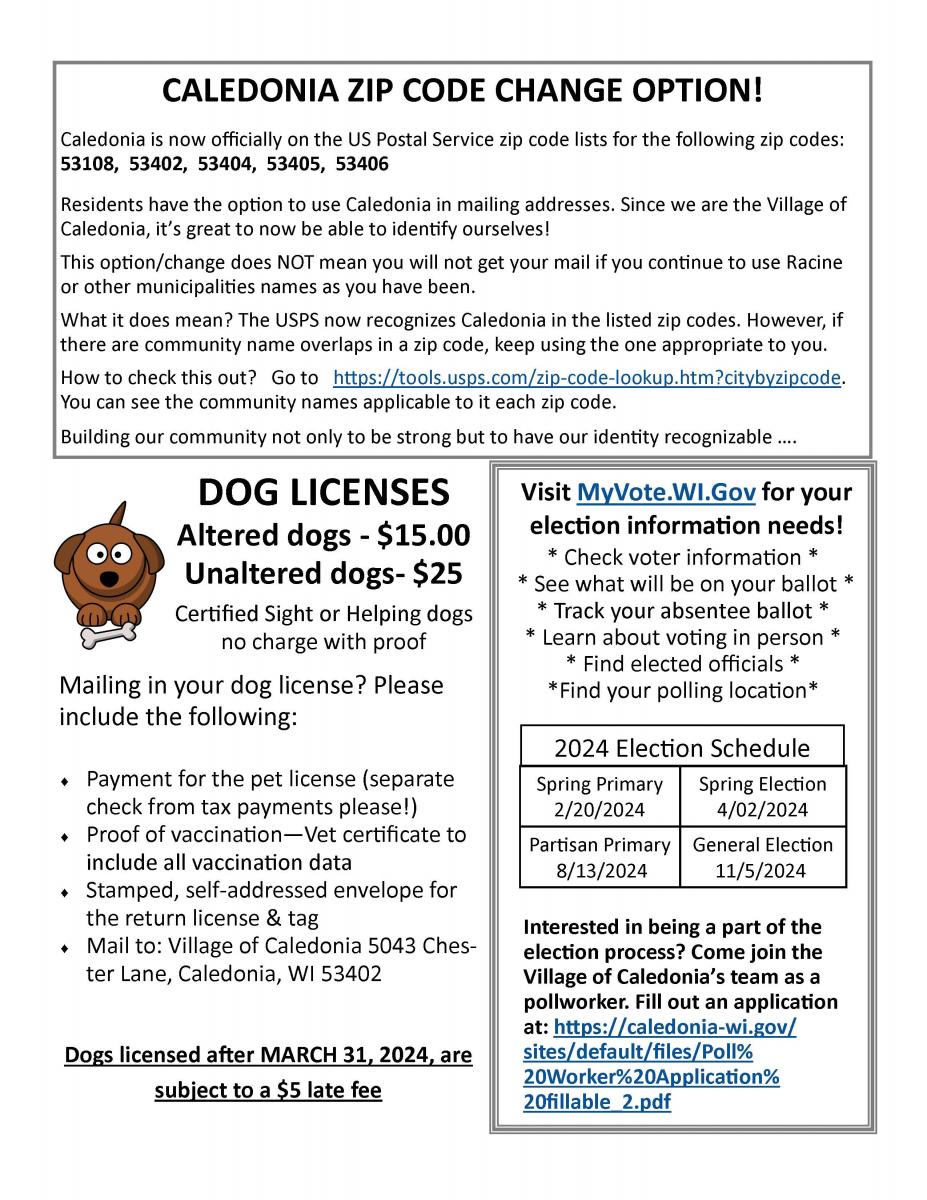 Property Taxes Village of Caledonia